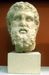 Κεφάλι Ασκληπιού από το ιερό του θεού στην αρχαία Μόρυλλο (Άνω Απόστολοι Κιλκίς), τέλη 4ου αι. π.Χ. Αρχαιολογικό Μουσείο Θεσσαλονίκης.